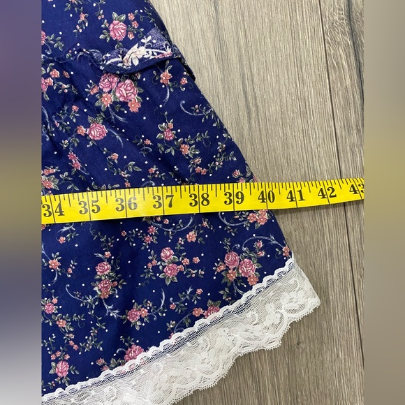 Vintage 1970's Gunne Sax Jessica Prairie Boho Festival Lace‎ Floral Dress Sz 11 - Picture 5 of 12